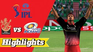 RCB vs MI Match highlights IPL 2024|gameplay|#trending#viral#video@hamzagaming_1919