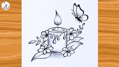 How to draw Butterfly on Flower||Simple Pencil Sketch||Easy Drawing ideas for Beginners 