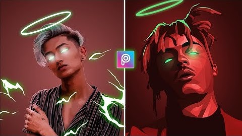 Vector Art Neon Glow Effect Editing||Picsart Devil Eye Editing Tutorial||PicsArt Photo Editing 2021🔥
