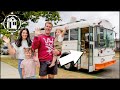 Family w/ 2 girls Downsizes to a School Bus turned Tiny Home