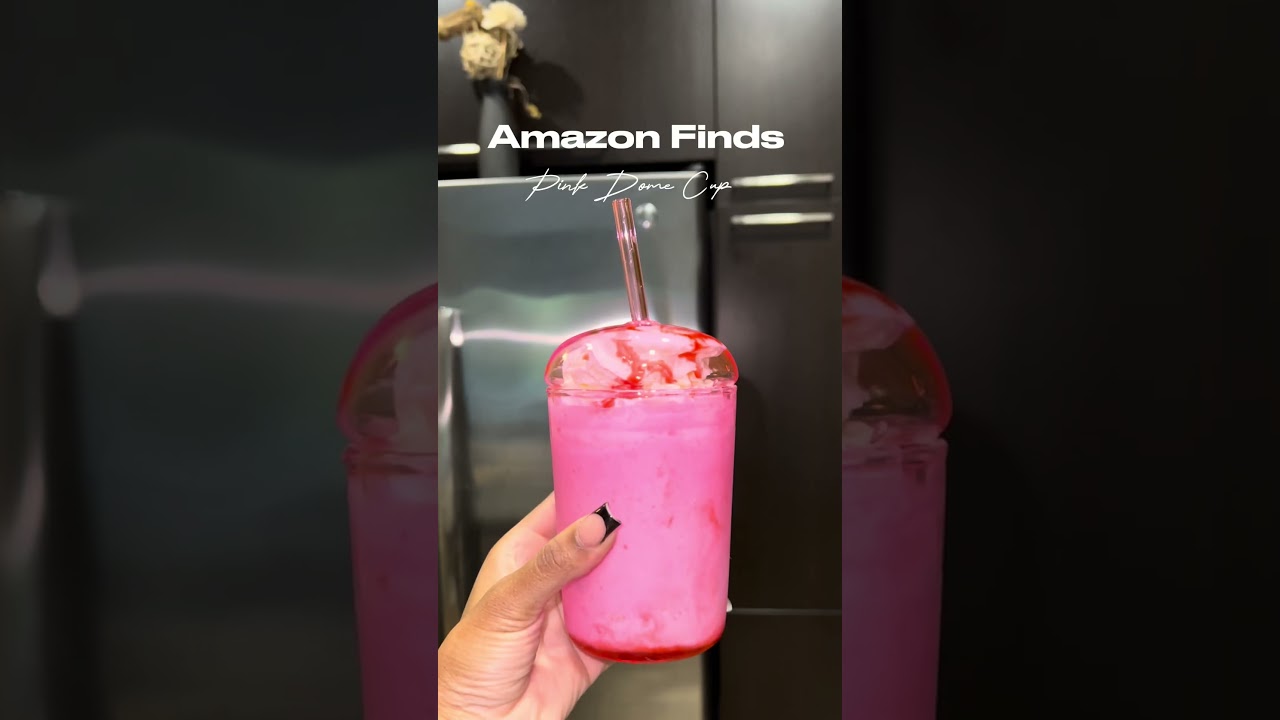 Pink Glass Dome Lid Cup #coffee #coffeecups