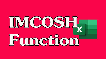 How to Use the IMCOSH Function in Excel