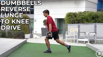 Dumbbells Reverse Lunge to Knee Drive