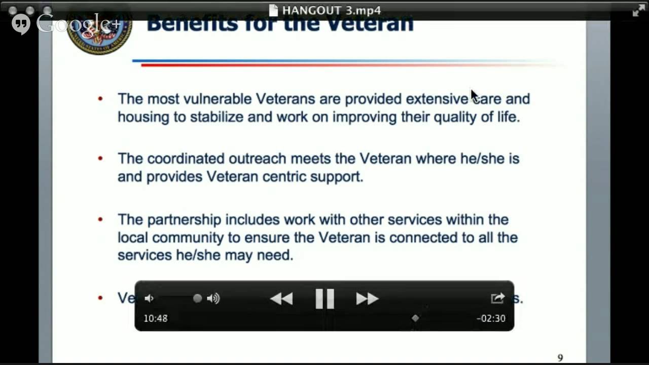 hangouts on air alternative VA Partnerships Showcase: Working together to end Veteran homelessness