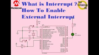 Microcontroller PIC16F887 Video 37 What is Interrupt  How To Enable External Interrupt