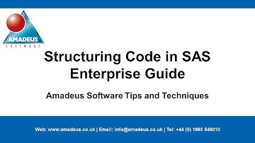 SAS Tip: Structuring Code in SAS Enterprise Guide