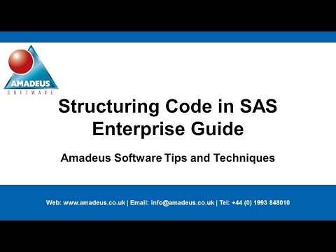 SAS Tip: Structuring Code in SAS Enterprise Guide