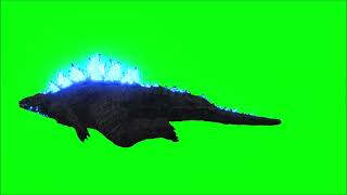 Godzilla 2019 Swimming Green Screen