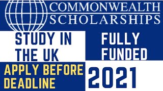 Fully Funded Scholarship in the UK | Commonwealth Distance Learning Scholarships 2021