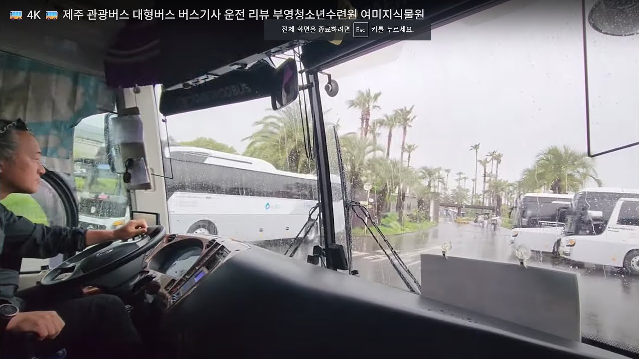🚌 4K 🚌 제주 관광버스 대형버스 버스기사 운전 리뷰 부영청소년수련원 여미지식물원