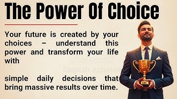 The Power of Choice 🔥 || How Daily Decisions Shape Your Future & Success || Graded Reader ✅