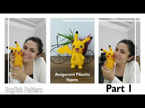 Amigurumi Pikachu Yapımı  Part 1 #diy #pokemon Amigurumi Pikaçu Yapımı #freepattern