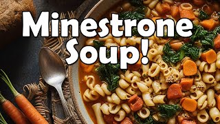Low Fat Plant-Based Minestrone Soup:  Quick & Easy Recipe