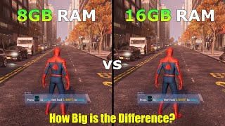 Marvel's Spider-Man Remastered - 8GB RAM vs 16GB RAM - How Big is the Difference?