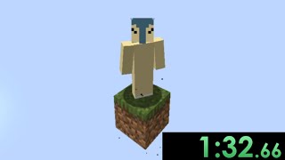 I decided to speedrun one block minecraft and completely lost my sanity