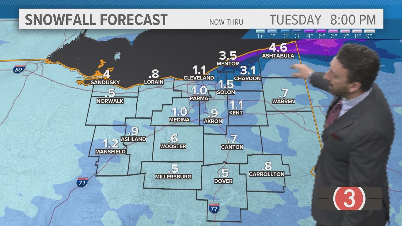 Monday's extended Cleveland weather forecast: Snow developing and ...