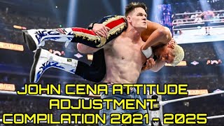 WWE John Cena Attitude Adjustment Compilation 2021 - 2025