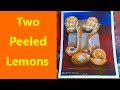 Two peeled lemons  timelapse painting  acrylic painting  marcel harding art