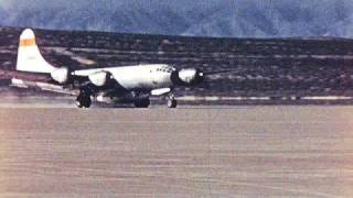 X-1E and B-29 taxi and takeoff from Edwards Air Force Base