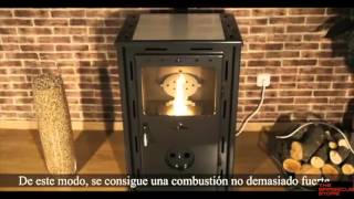 Estufa Policombustible Pellet y Leña Mod. Artico