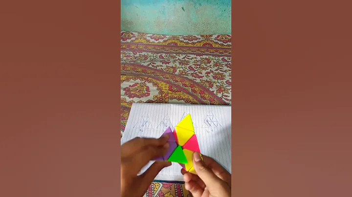 pyraminx cube solving magic trick / pattern...@ Lakhya official 40...#shorts#pyramid #rubikscube