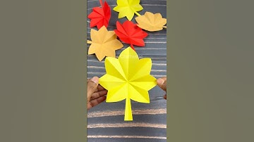 How To Cut Maple Leaf🍁 for Autumn Decoration #shorts #ytshorts #diy #craftastic #paper crafts