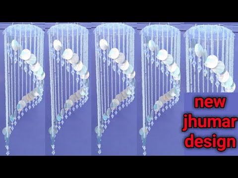 how-to-make-crystal-jhoomar-at-home-||-making-beautiful-jhoomar-with-crystal-||-new-jhumar-design