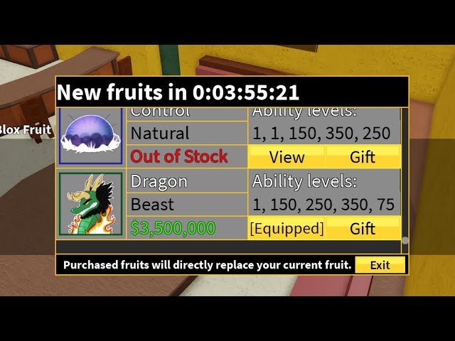 Dragon On stock #bloxfruits #kittgaming