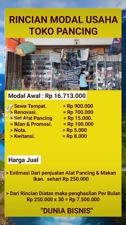 Rincian Usaha Toko Pancing #toko #pancing #bisnis #usaha