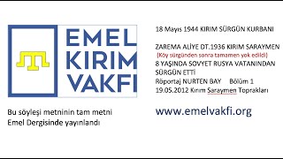 Zarema Aliye 1936 Dogumlu Kırım Surgun kurbanı I bl