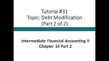 Tutorial - Modification of Debt, IFRS vs. ASPE Part 2 (Intermediate Financial Accounting II, #31)