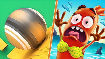 💛💚 Action Balls vs Run Sausage Run Max Level Walkthrough 4K TISJ74