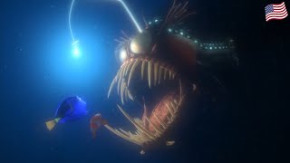 Finding Nemo Anglerfish Scene English