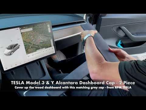 Mittelkonsole in echtem Alcantara® für Tesla Model 3 und Y