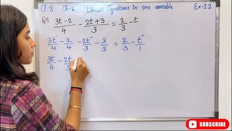 Class 8 Maths | Ex.2.2 Q-5 Solution | Chapter 2 Linear Equations in One Variable | New NCERT 2025