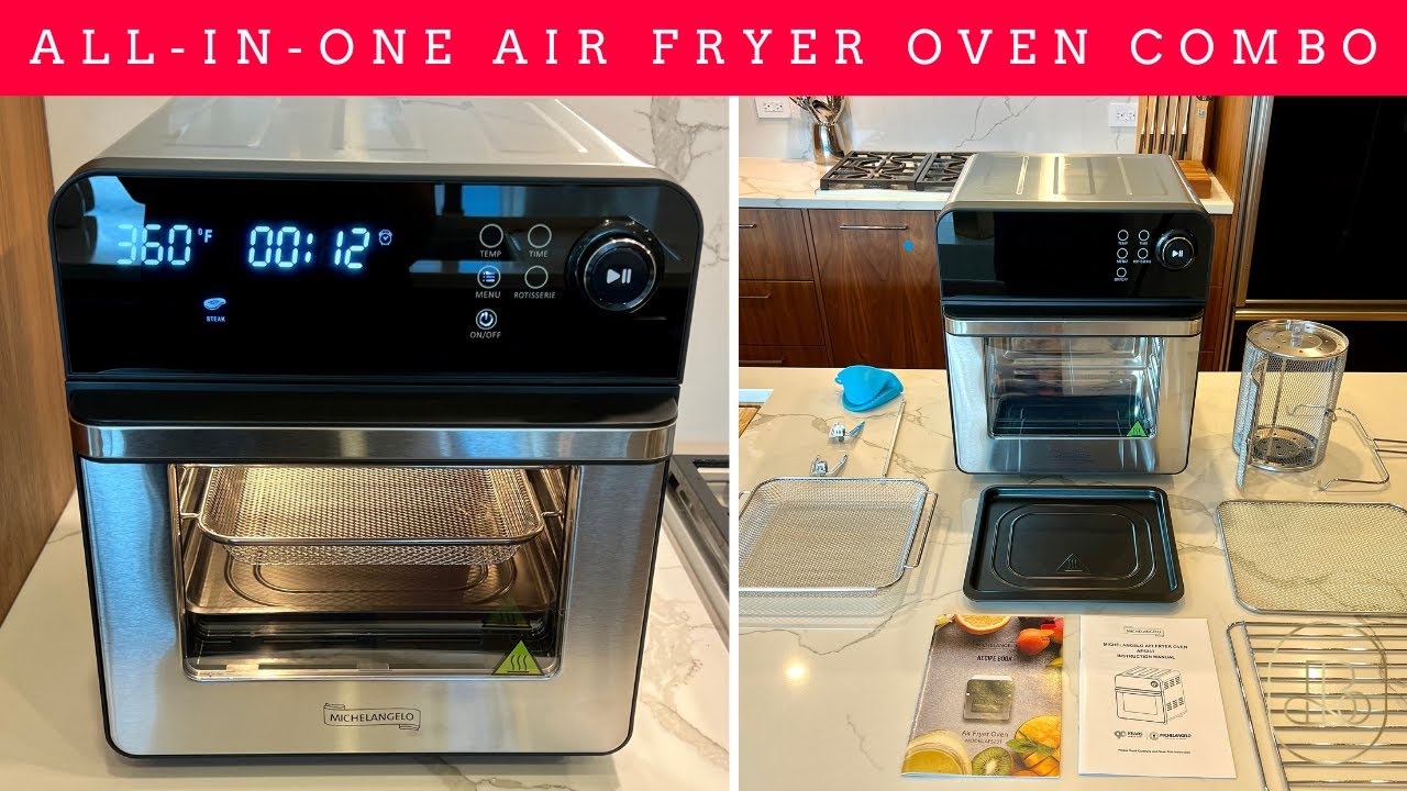 21.5 Quart 1800W Air Fryer Toaster Countertop Convection Oven with Recipe -  Costway