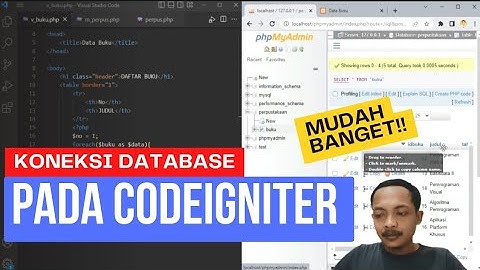 Membuat Koneksi Database Pada CodeIgniter