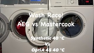 Wash Race! AEG vs Mastercook | Syntetyki 40 2x szybki/Synthetic 40 2x time save vs OptiA 45 