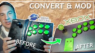 Hori Arcade Fighting Stick Conversion | Sega Saturn to Original Xbox