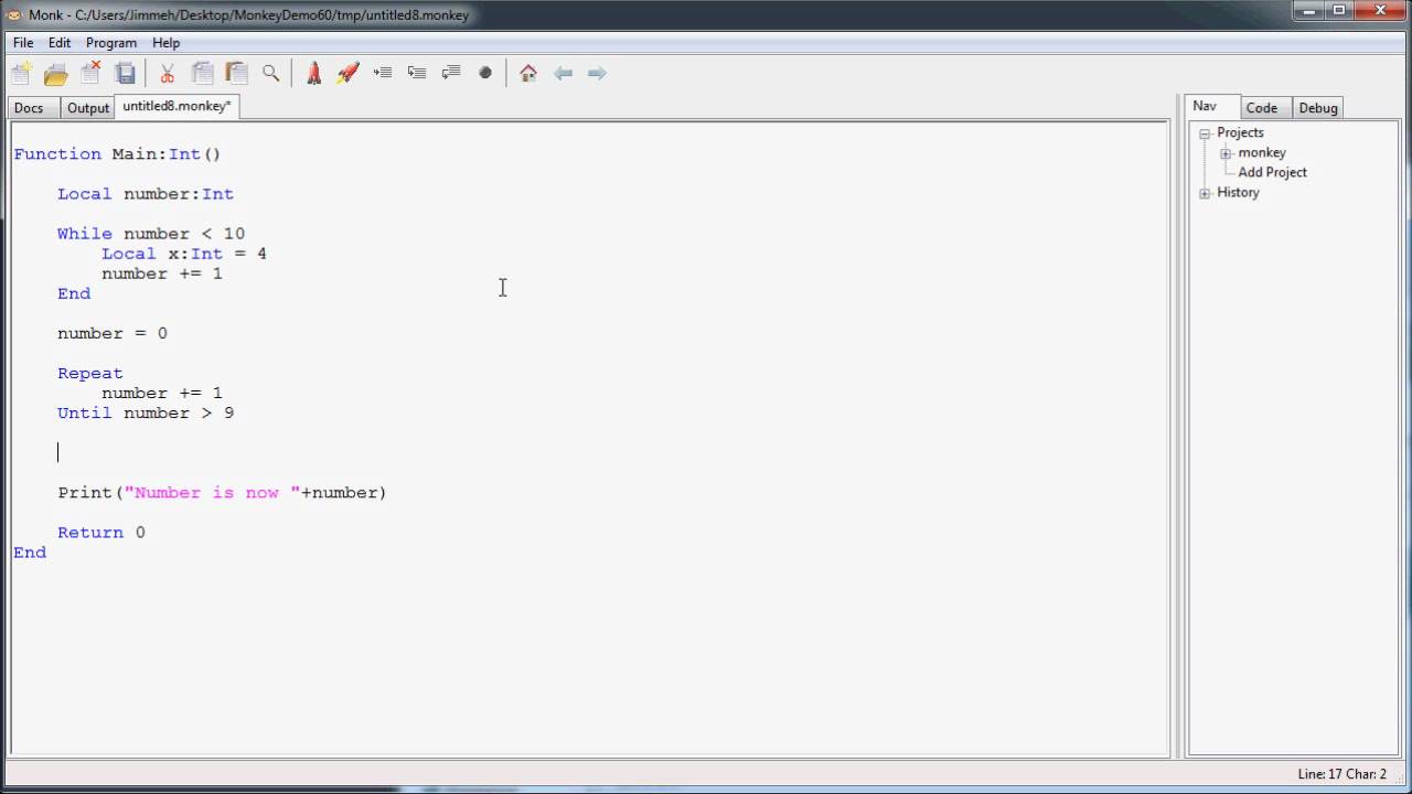 Beginning Programming in Monkey - 06 Loops - YouTube