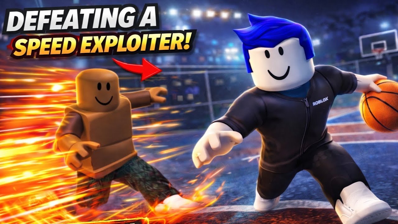 Cooking a speed exploiter.. 🔥 in basketball legends 🏀| roblox