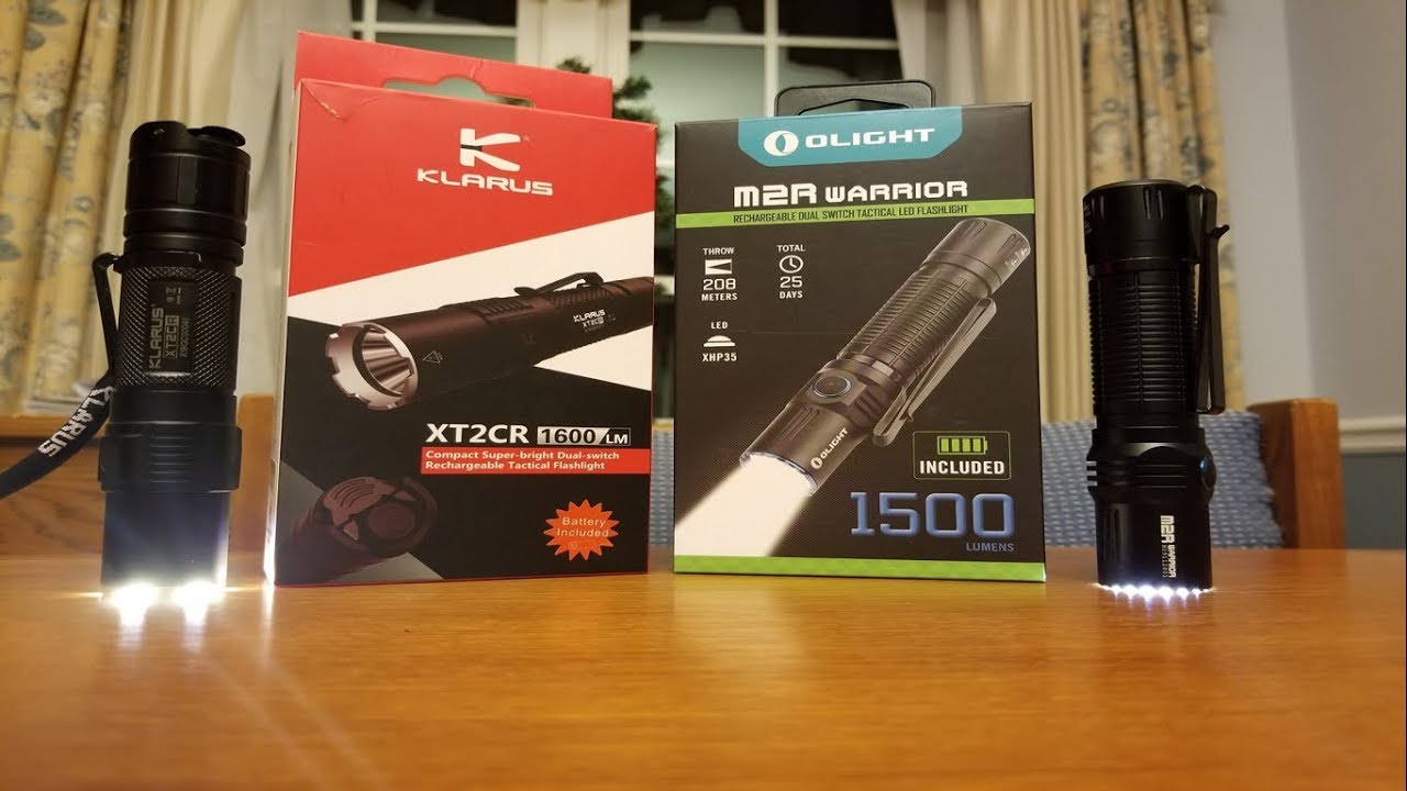 Olight M2R Warrior Beamshots vs. Klarus XT2CR!!! YouTube