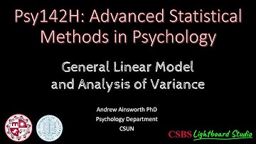 Psy142H GLM ANOVA