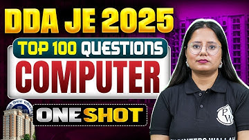 DDA JE 2025 Computer Class | Computer Revision in One Shot | DDA JE Computer 2025