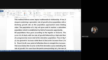 Logistic curve method in forecasting population