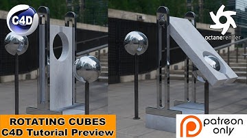 Rotating Cube (Cinema 4D - Patreon Tutorial Preview)
