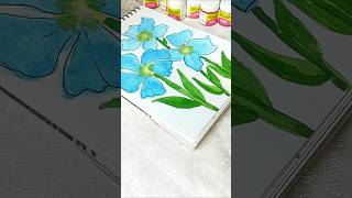 Easy Blue Flower Watercolor Painting 🌸 | Simple Floral Art Tutorial | Relaxing Painting Process #art