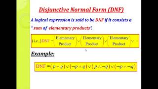 #39 ll Disjunctive & Conjunctive Normal Forms