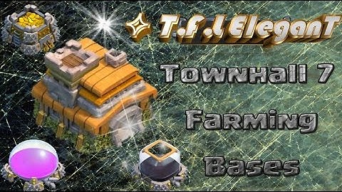 Th7 Base Farming Gold, Elixir and Dark Elixir