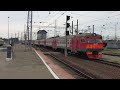 Прибытие электропоезда ЭД2Т-0008 с пригородным поездом Телищево-Данилов на станцию Ярославль-Главный